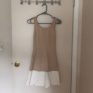 NWT $108 Love Ady Dress Beige & White Sz Small